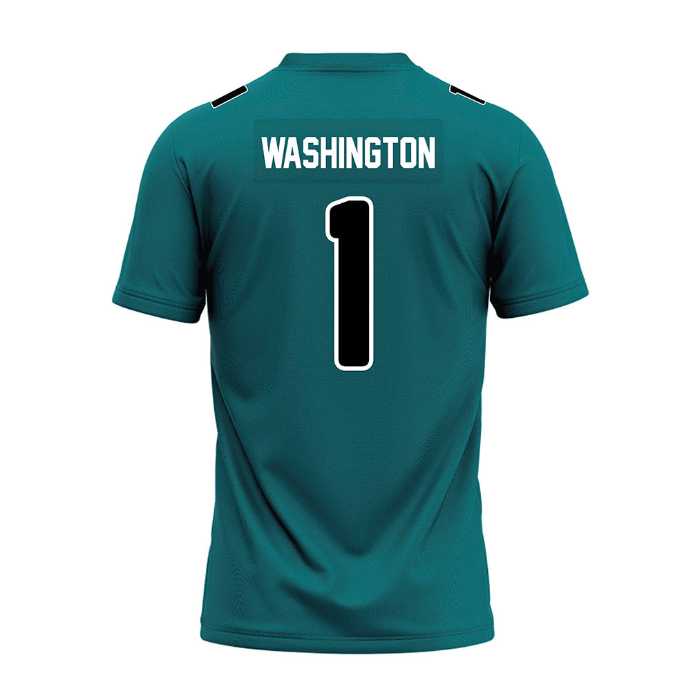 Coastal Carolina - NCAA Football : Robby Washington - Teal Premium Football Jersey-1