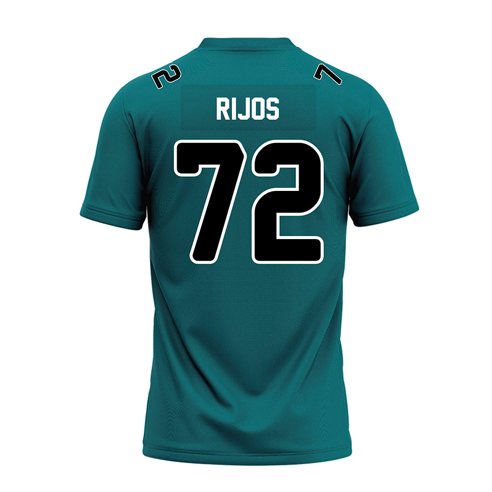 Coastal Carolina - NCAA Football : Dominic Rijos - Teal Premium Football Jersey-1