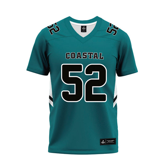 Coastal Carolina - NCAA Football : Ibrahim Diawara - Teal Premium Football Jersey-0