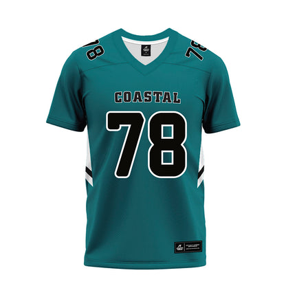 Coastal Carolina - NCAA Football : Daughtry Richardson - Teal Premium Football Jersey-0