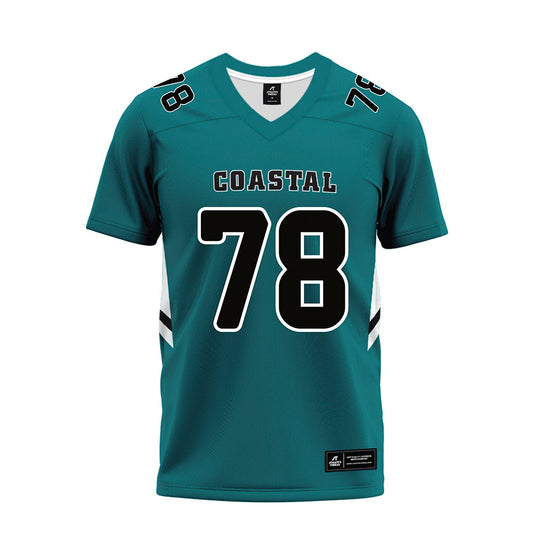 Coastal Carolina - NCAA Football : Daughtry Richardson - Teal Premium Football Jersey-0