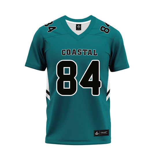 Coastal Carolina - NCAA Football : Andrew Ginsberg - Teal Premium Football Jersey-0