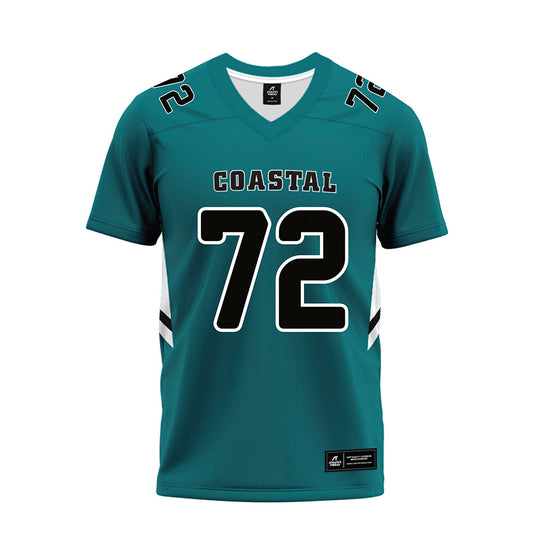 Coastal Carolina - NCAA Football : Dominic Rijos - Teal Premium Football Jersey-0
