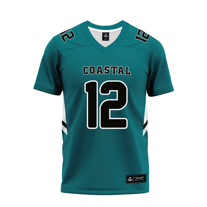 Coastal Carolina - NCAA Football : Osiris Lopez - Teal Premium Football Jersey-0