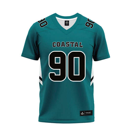 Coastal Carolina - NCAA Football : Reggie Jean - Teal Premium Football Jersey-0