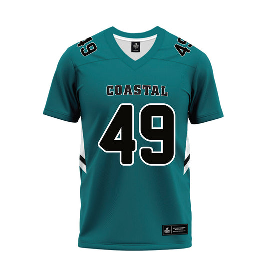 Coastal Carolina - NCAA Football : Shaikh Thompson - Teal Premium Football Jersey-0