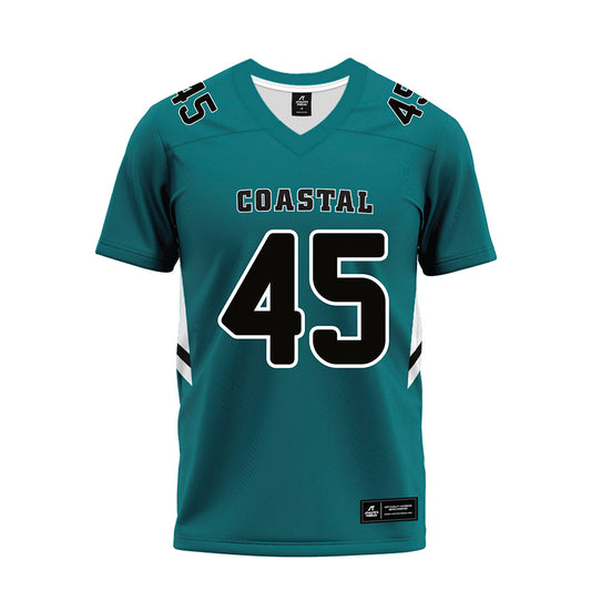 Coastal Carolina - NCAA Football : Kadon Crawford - Teal Premium Football Jersey-0