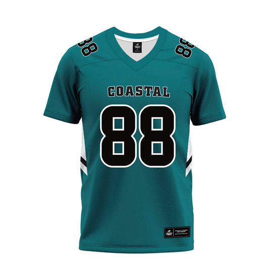 Coastal Carolina - NCAA Football : Jackson Kohl - Teal Premium Football Jersey-0
