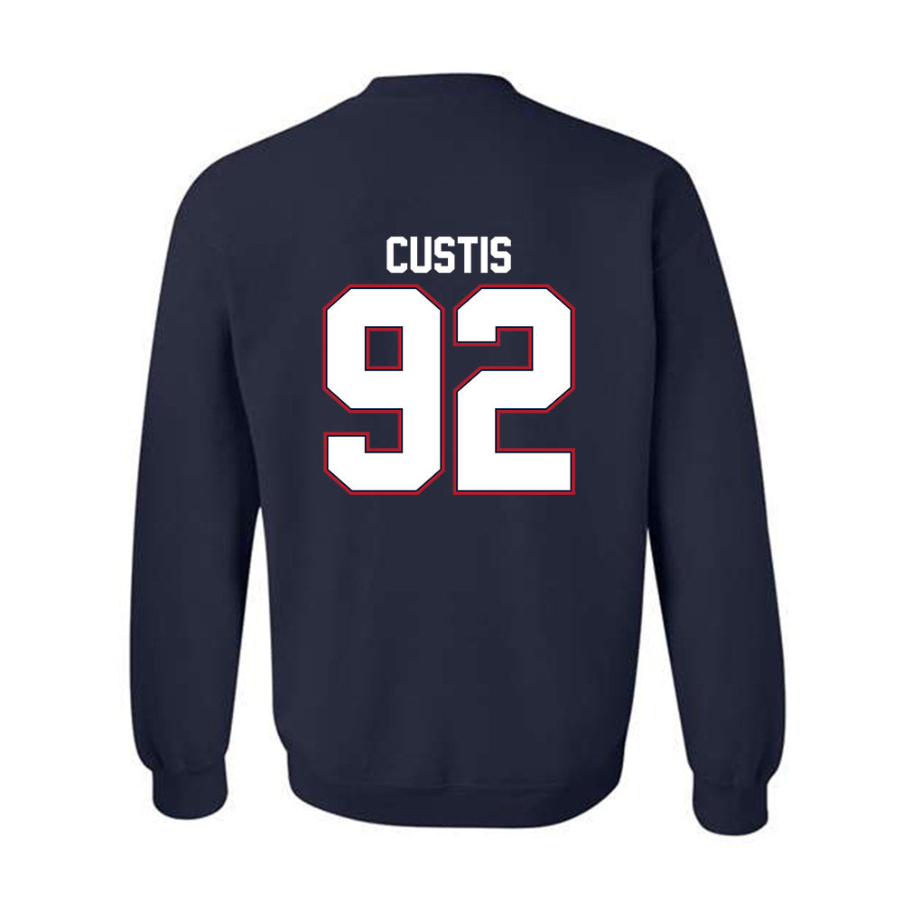 Liberty - NCAA Football : John Custis - Classic Shersey Crewneck Sweatshirt-1