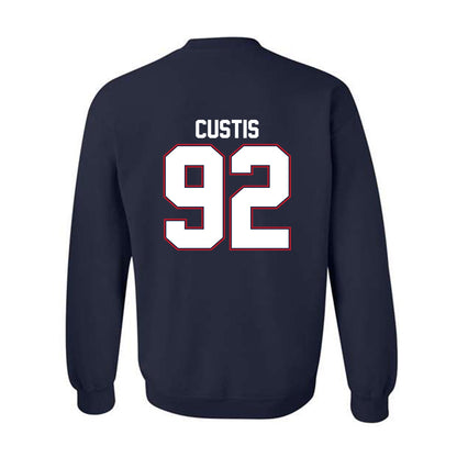 Liberty - NCAA Football : John Custis - Classic Shersey Crewneck Sweatshirt-1