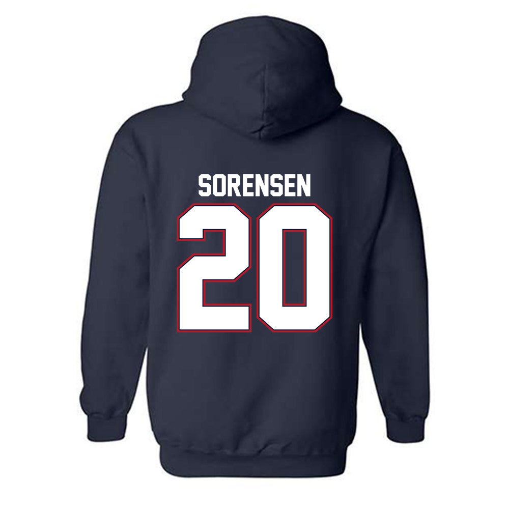 Liberty - NCAA Men's Basketball : Torr Sorensen - Classic Shersey Hooded Sweatshirt-1