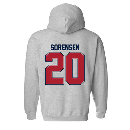 Liberty - NCAA Men's Basketball : Torr Sorensen - Classic Shersey Hooded Sweatshirt-1