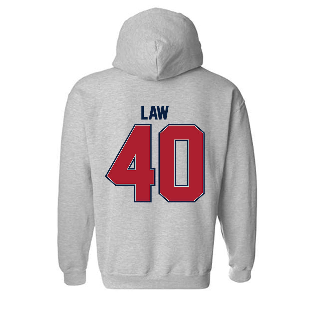 Liberty - NCAA Football : Christopher Law - Classic Shersey Hooded Sweatshirt-1