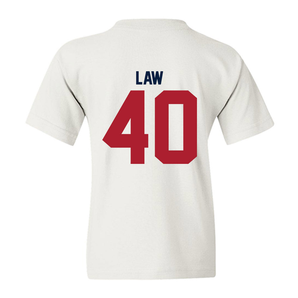 Liberty - NCAA Football : Christopher Law - Classic Shersey Youth T-Shirt-1