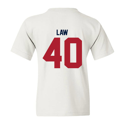 Liberty - NCAA Football : Christopher Law - Classic Shersey Youth T-Shirt-1