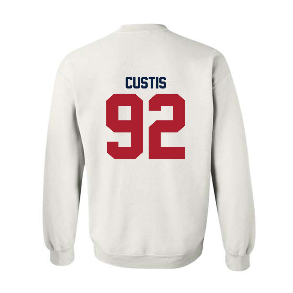 Liberty - NCAA Football : John Custis - Classic Shersey Crewneck Sweatshirt-1