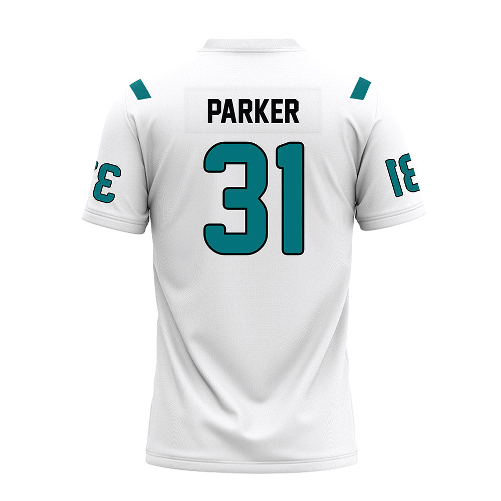 Coastal Carolina - NCAA Football : Aiden Parker - White Premium Football Jersey-1