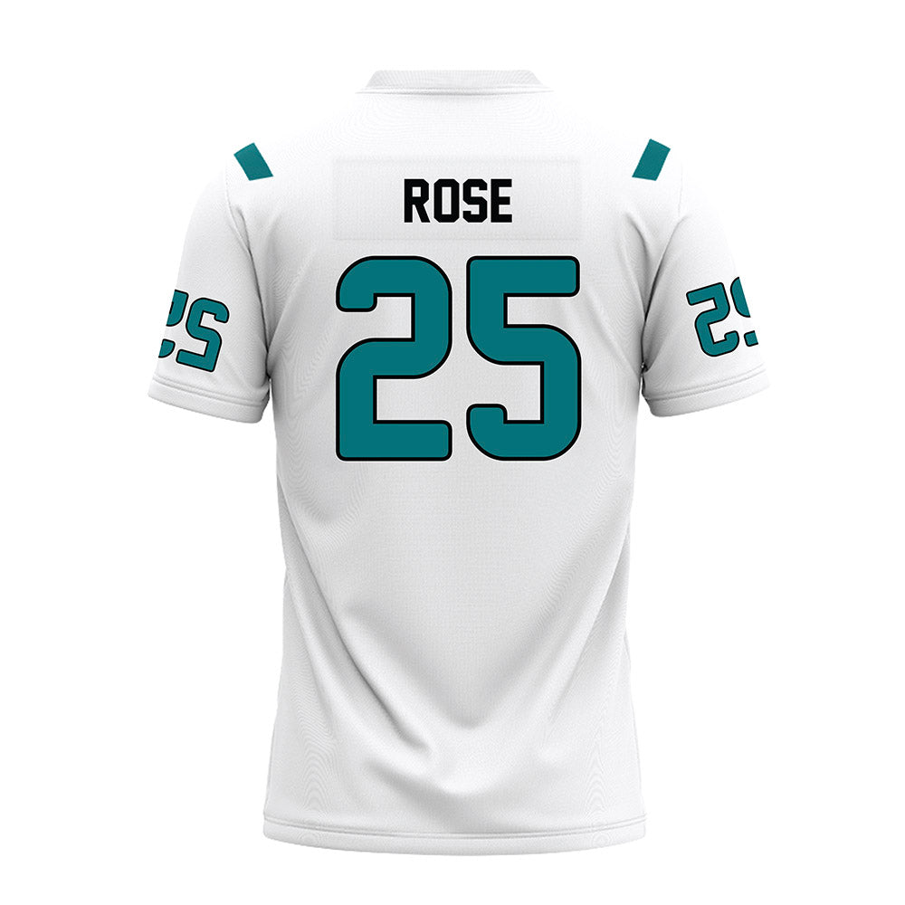 Coastal Carolina - NCAA Football : Brandon Rose - White Premium Football Jersey-1