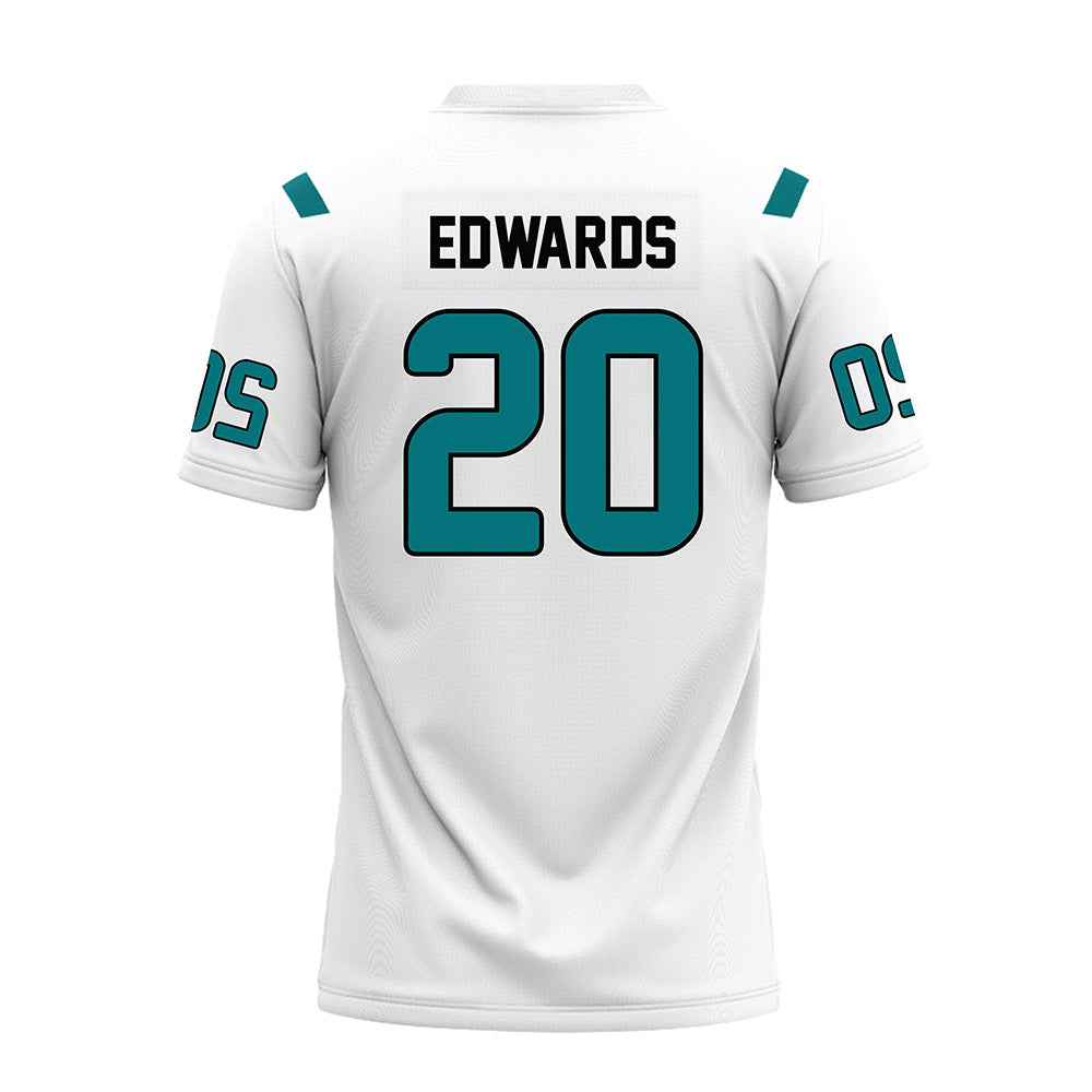 Coastal Carolina - NCAA Football : Jevon Edwards - White Premium Football Jersey-1