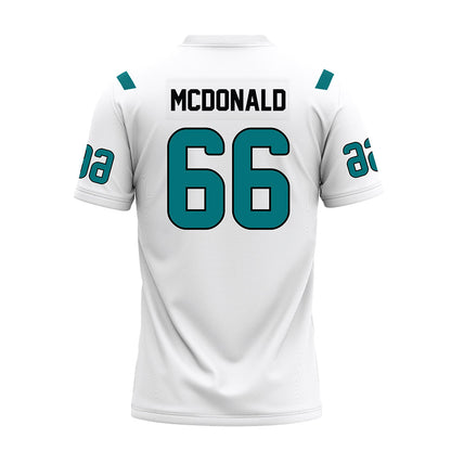 Coastal Carolina - NCAA Football : Kain McDonald - White Premium Football Jersey-1