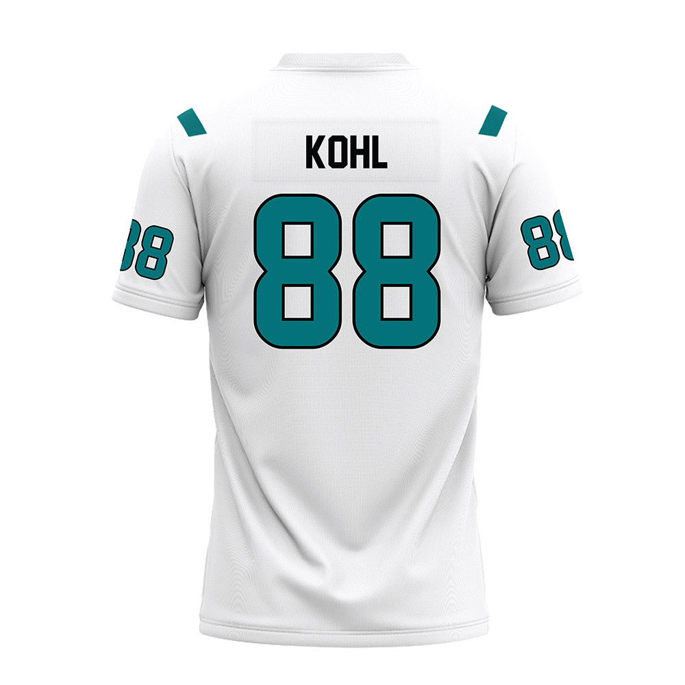 Coastal Carolina - NCAA Football : Jackson Kohl - White Premium Football Jersey-1