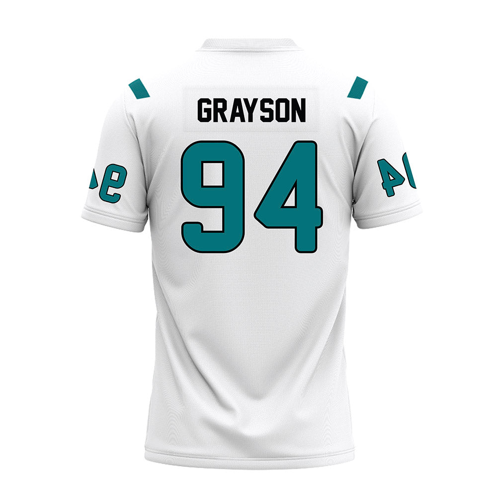 Coastal Carolina - NCAA Football : Donovan Grayson - White Premium Football Jersey-1
