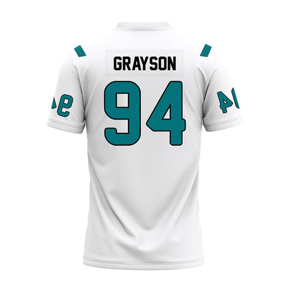 Coastal Carolina - NCAA Football : Donovan Grayson - White Premium Football Jersey-1