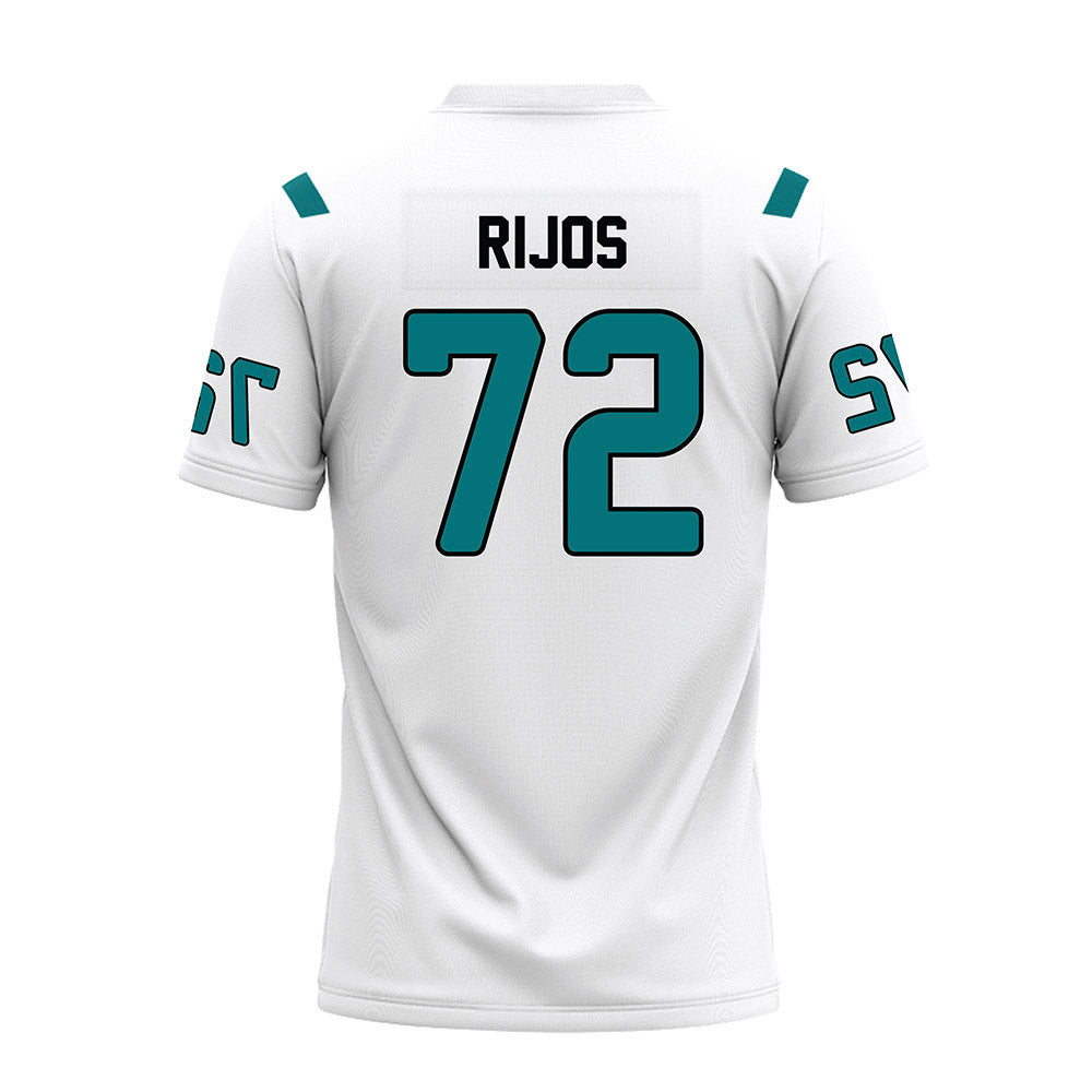 Coastal Carolina - NCAA Football : Dominic Rijos - White Premium Football Jersey-1