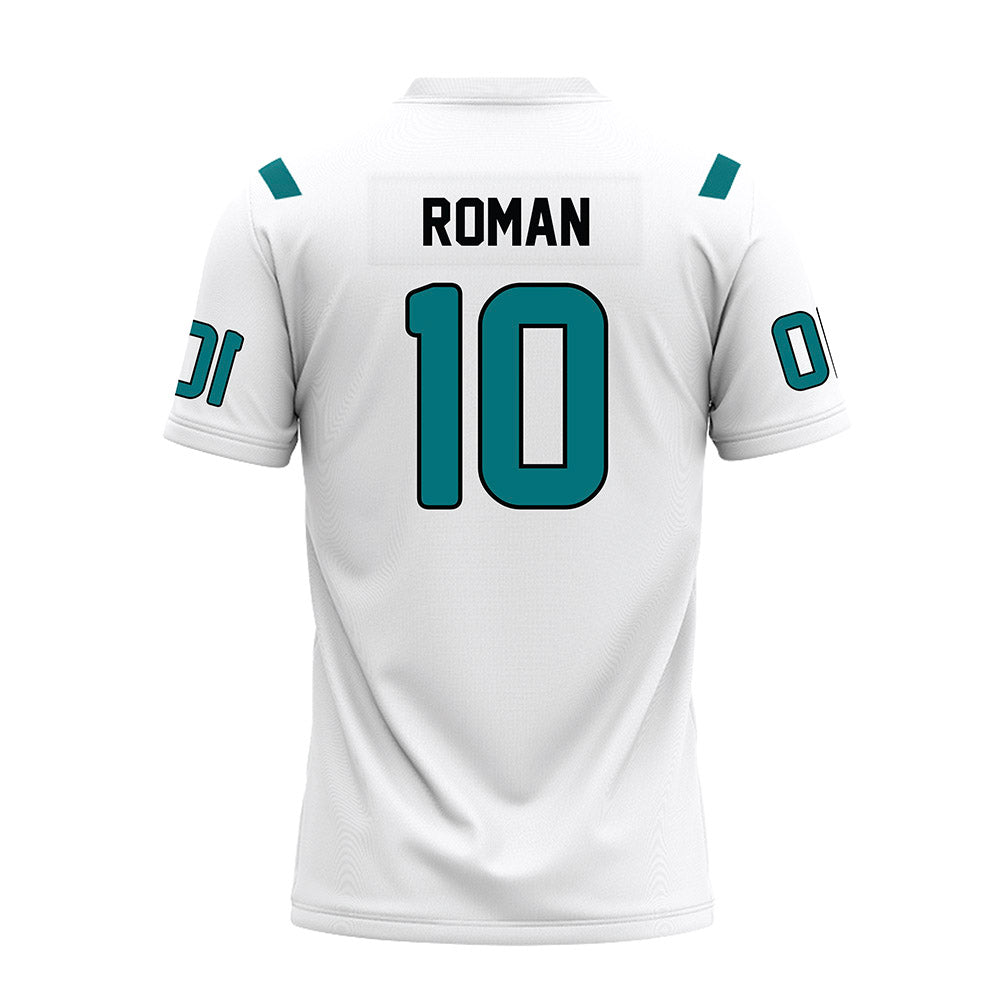 Coastal Carolina - NCAA Football : Travis Roman - White Premium Football Jersey-1