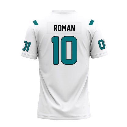 Coastal Carolina - NCAA Football : Travis Roman - White Premium Football Jersey-1