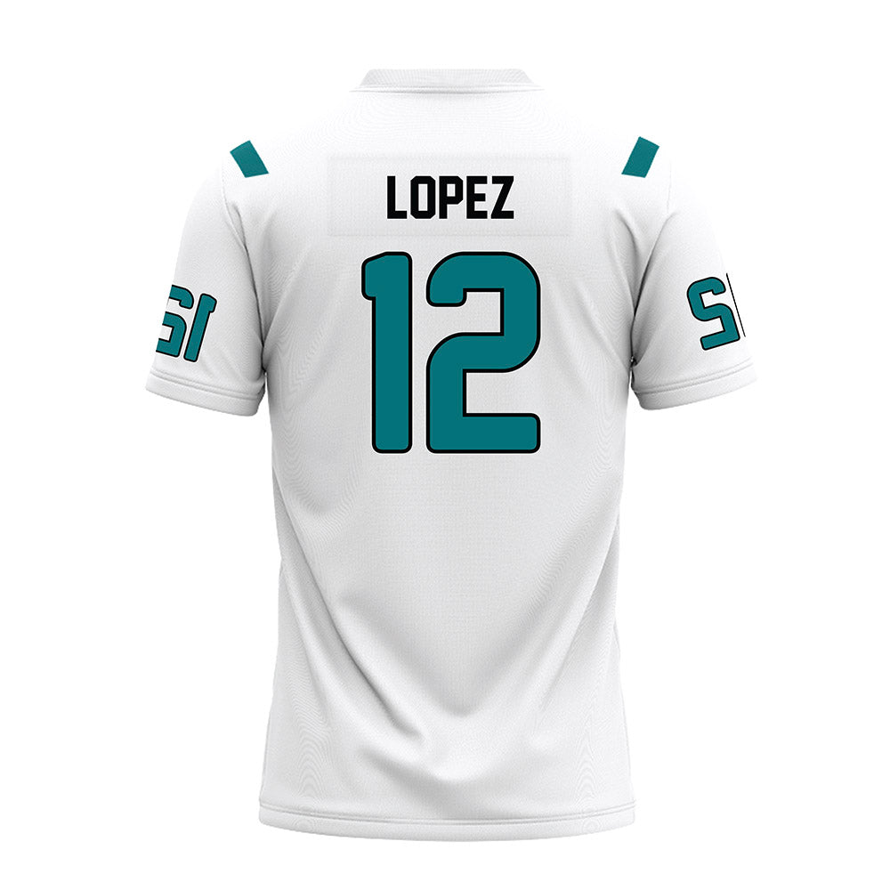 Coastal Carolina - NCAA Football : Osiris Lopez - White Premium Football Jersey-1