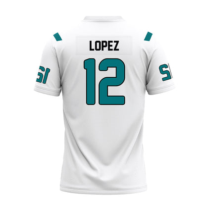 Coastal Carolina - NCAA Football : Osiris Lopez - White Premium Football Jersey-1
