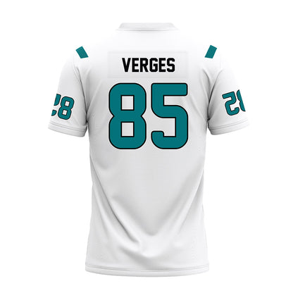 Coastal Carolina - NCAA Football : Ben Verges - White Premium Football Jersey-1