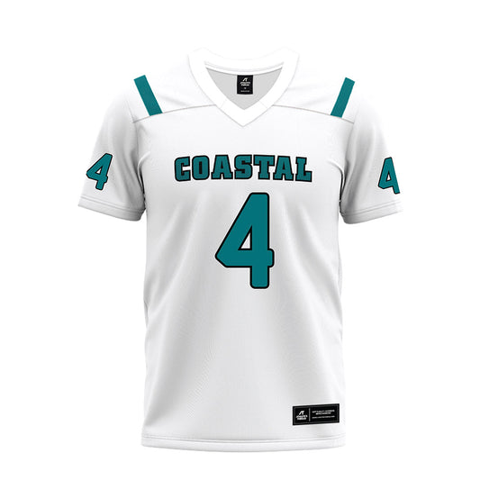 Coastal Carolina - NCAA Football : Marcellius Pulliam - White Premium Football Jersey-0