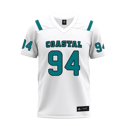 Coastal Carolina - NCAA Football : Donovan Grayson - White Premium Football Jersey-0