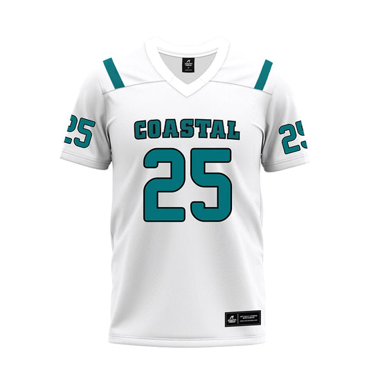 Coastal Carolina - NCAA Football : Brandon Rose - White Premium Football Jersey-0