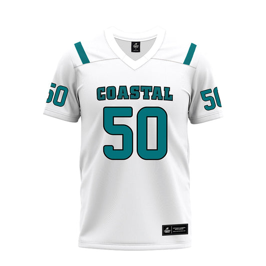 Coastal Carolina - NCAA Football : Nasir Jones - White Premium Football Jersey-0