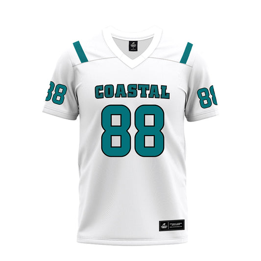 Coastal Carolina - NCAA Football : Jackson Kohl - White Premium Football Jersey-0