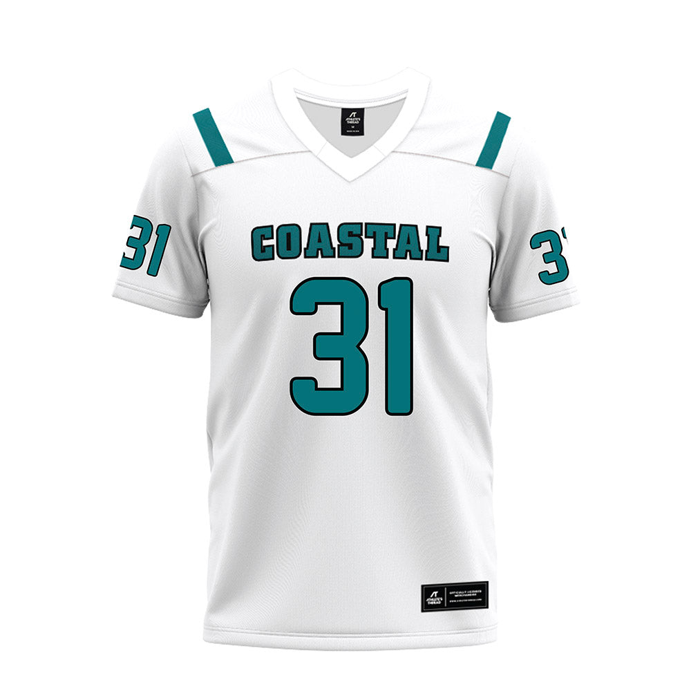 Coastal Carolina - NCAA Football : Aiden Parker - White Premium Football Jersey-0
