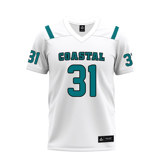 Coastal Carolina - NCAA Football : Aiden Parker - White Premium Football Jersey-0