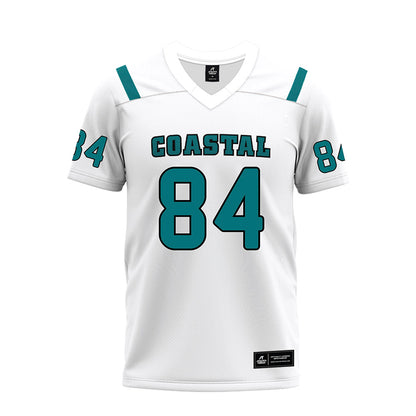 Coastal Carolina - NCAA Football : Andrew Ginsberg - White Premium Football Jersey-0