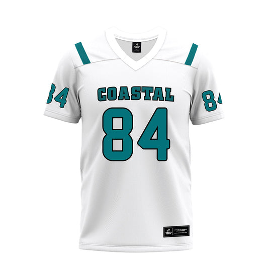 Coastal Carolina - NCAA Football : Andrew Ginsberg - White Premium Football Jersey-0