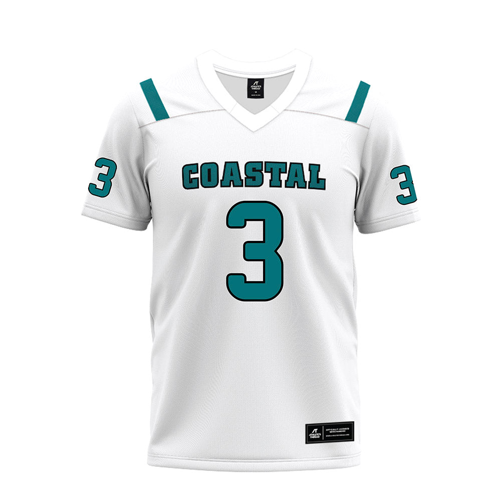 Coastal Carolina - NCAA Football : Ryan Grayson - White Premium Football Jersey-0