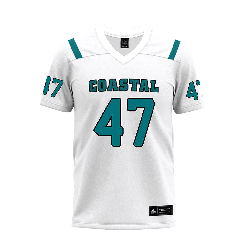 Coastal Carolina - NCAA Football : Michael Knight - White Premium Football Jersey-0