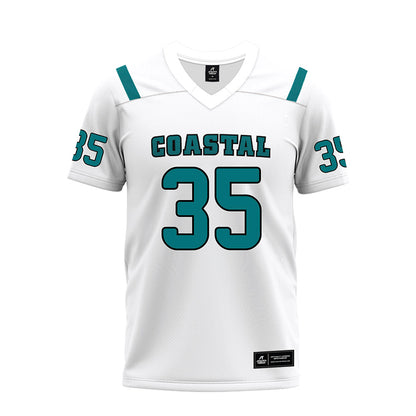 Coastal Carolina - NCAA Football : Xzavier Booker - White Premium Football Jersey-0