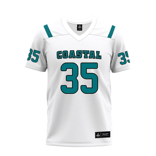 Coastal Carolina - NCAA Football : Xzavier Booker - White Premium Football Jersey-0