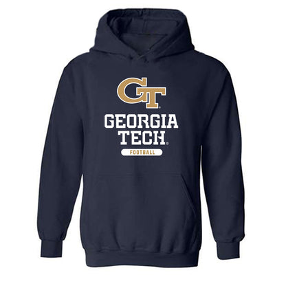 Georgia Tech - NCAA Football : Cal Keeler - Classic Shersey Hooded Sweatshirt-0