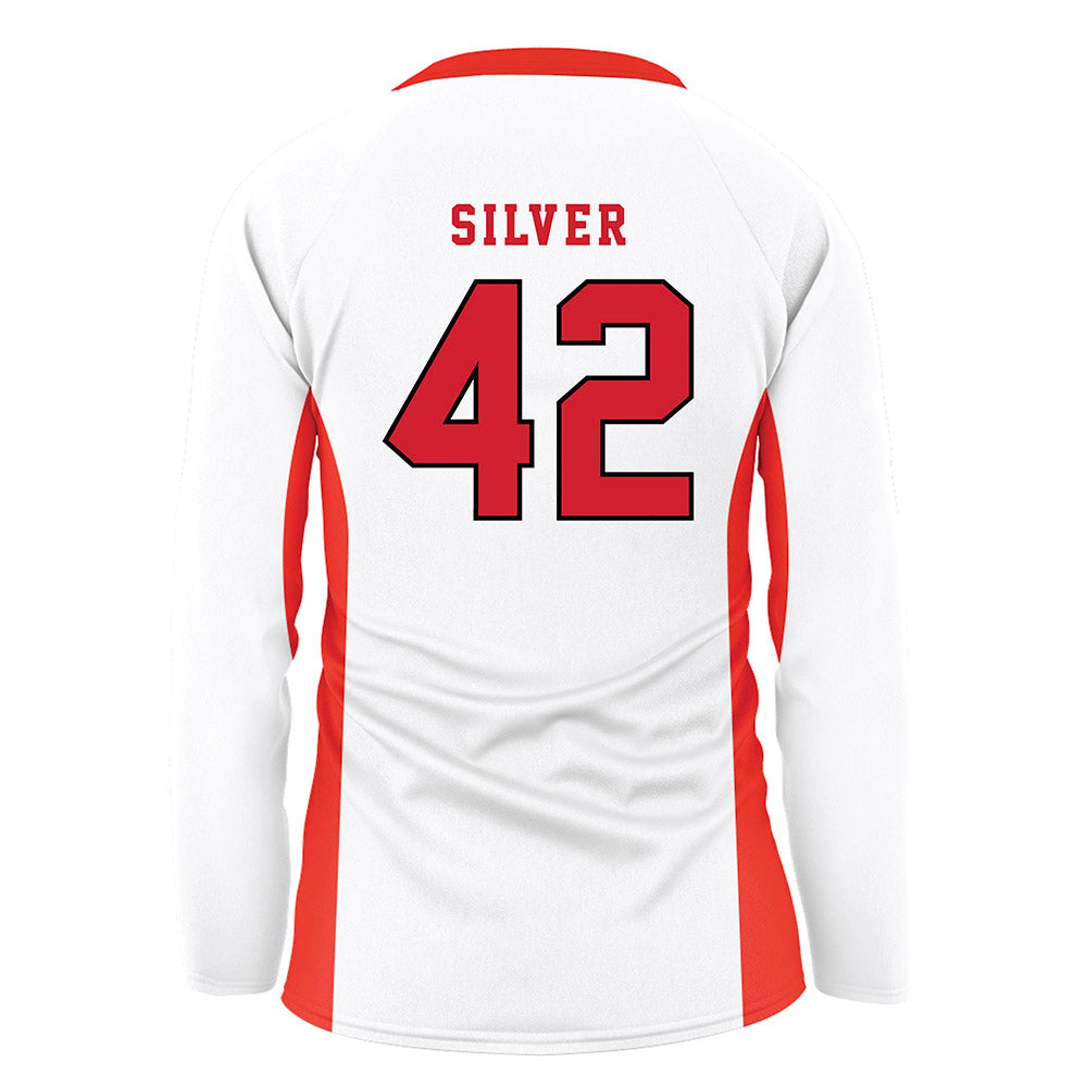 NC State - NCAA Women's Volleyball : Britni Silver - White Volleyball Jersey-1