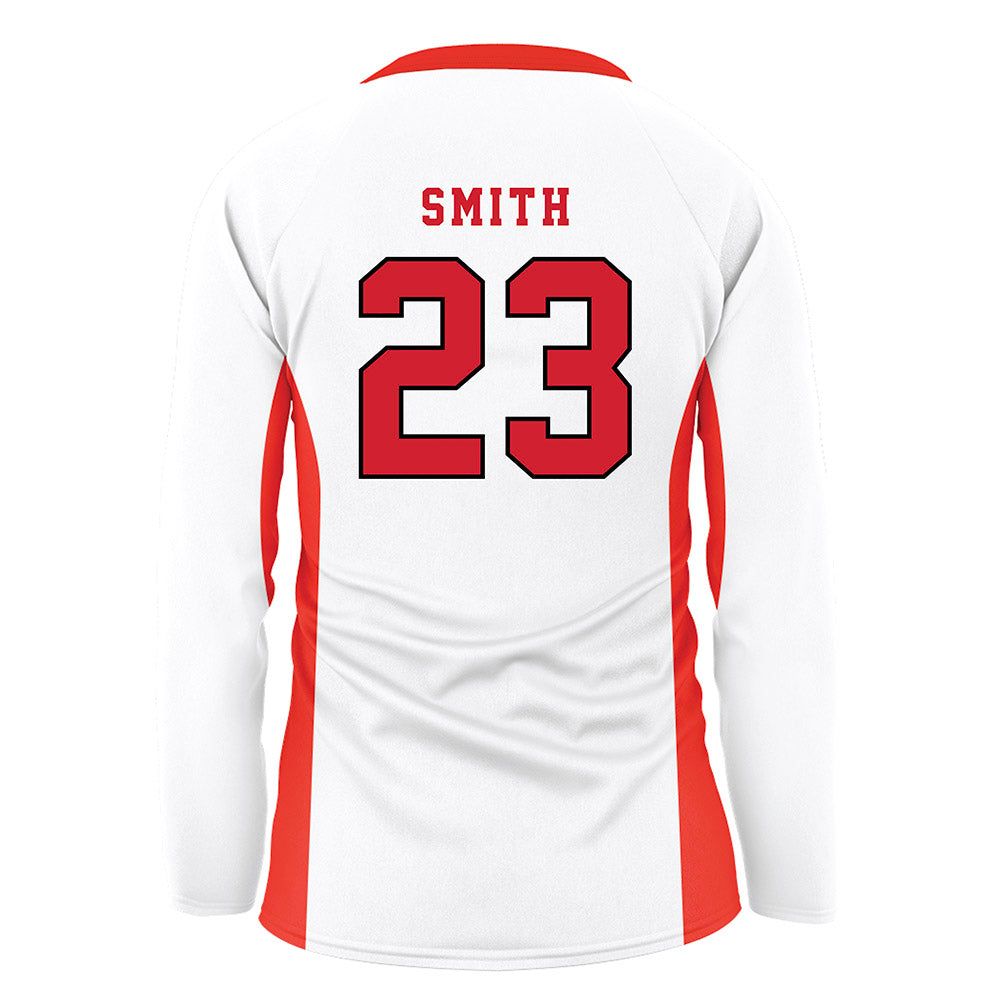 NC State - NCAA Women's Volleyball : Jordan Smith - White Volleyball Jersey-1