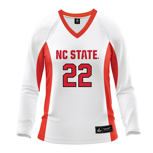 NC State - NCAA Women's Volleyball : Eva Long - White Volleyball Jersey-0